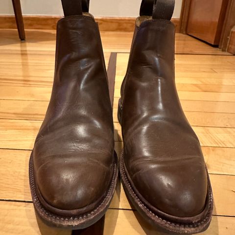 Meermin Chelsea Boot in Rust Waxy Calf
