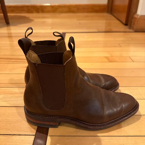 Meermin Chelsea Boot in Rust Waxy Calf