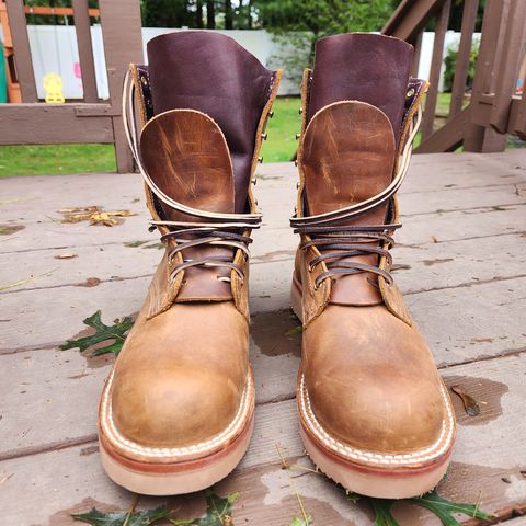 Nicks Traveler in Horween Orange Predator