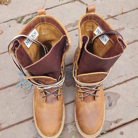 Nicks Traveler in Horween Orange Predator