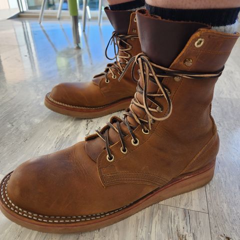 Nicks Traveler in Horween Orange Predator