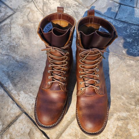 Nicks Traveler in Horween Orange Predator