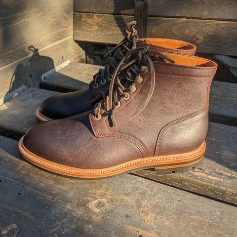 View photo of Grant Stone Diesel Boot in C.F. Stead Dark Burgundy Classic Kudu