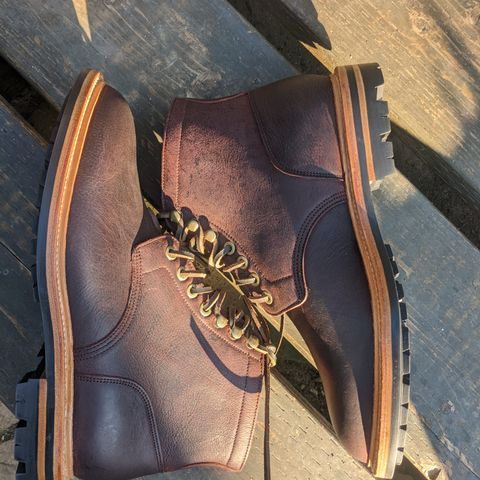 View photo of Grant Stone Diesel Boot in C.F. Stead Dark Burgundy Classic Kudu