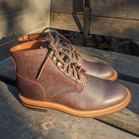 View photo of Grant Stone Diesel Boot in C.F. Stead Dark Burgundy Classic Kudu