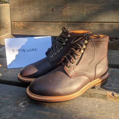 View photo of Grant Stone Diesel Boot in C.F. Stead Dark Burgundy Classic Kudu