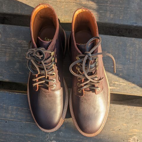 View photo of Grant Stone Diesel Boot in C.F. Stead Dark Burgundy Classic Kudu