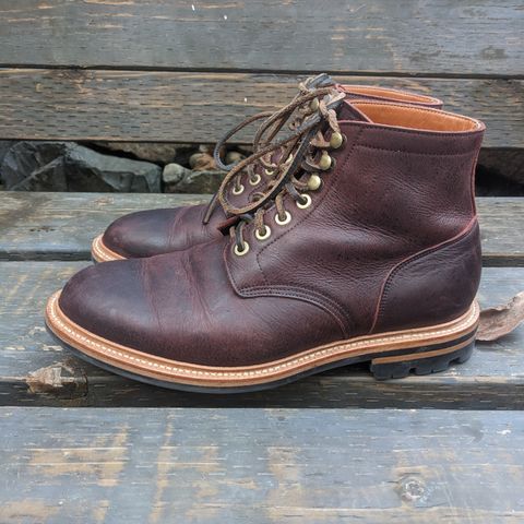 View photo of Grant Stone Diesel Boot in C.F. Stead Dark Burgundy Classic Kudu