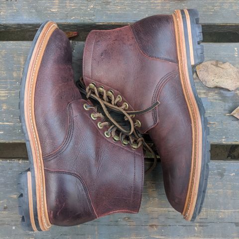 View photo of Grant Stone Diesel Boot in C.F. Stead Dark Burgundy Classic Kudu