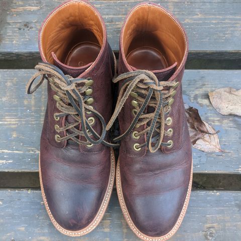 View photo of Grant Stone Diesel Boot in C.F. Stead Dark Burgundy Classic Kudu