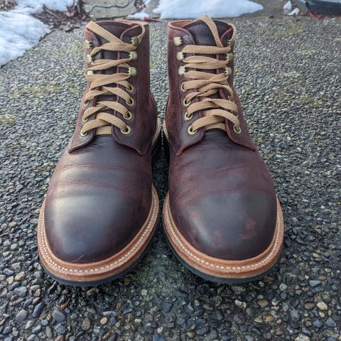 View photo of Grant Stone Diesel Boot in C.F. Stead Dark Burgundy Classic Kudu