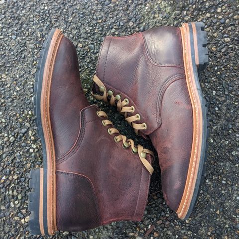 View photo of Grant Stone Diesel Boot in C.F. Stead Dark Burgundy Classic Kudu