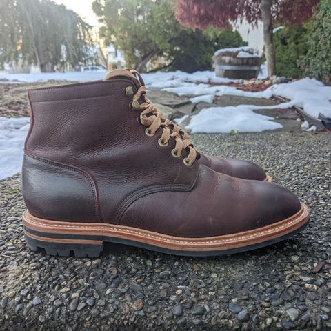View photo of Grant Stone Diesel Boot in C.F. Stead Dark Burgundy Classic Kudu