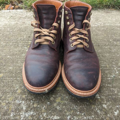 View photo of Grant Stone Diesel Boot in C.F. Stead Dark Burgundy Classic Kudu