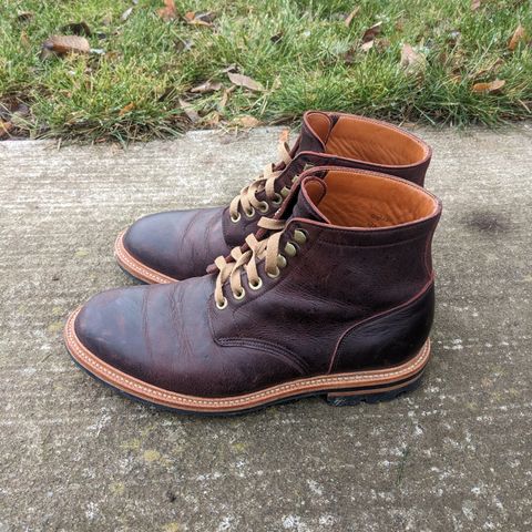 View photo of Grant Stone Diesel Boot in C.F. Stead Dark Burgundy Classic Kudu