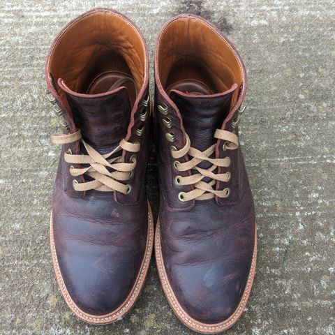 View photo of Grant Stone Diesel Boot in C.F. Stead Dark Burgundy Classic Kudu