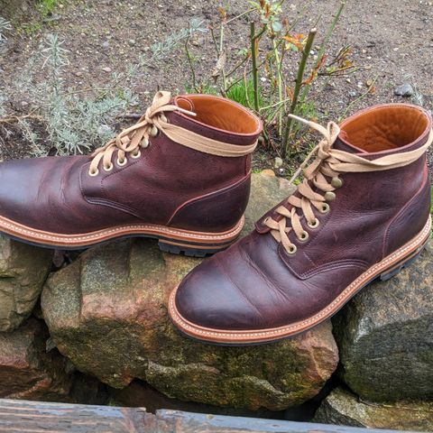 View photo of Grant Stone Diesel Boot in C.F. Stead Dark Burgundy Classic Kudu