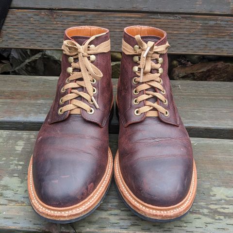 View photo of Grant Stone Diesel Boot in C.F. Stead Dark Burgundy Classic Kudu