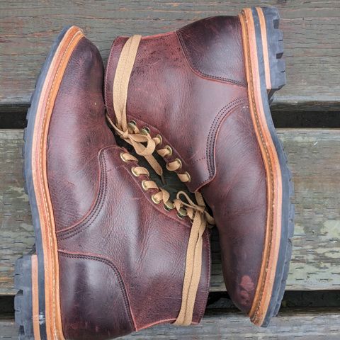 View photo of Grant Stone Diesel Boot in C.F. Stead Dark Burgundy Classic Kudu