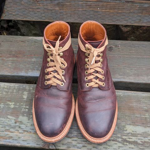 View photo of Grant Stone Diesel Boot in C.F. Stead Dark Burgundy Classic Kudu