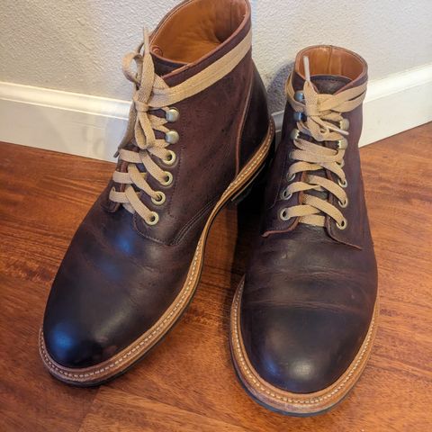 View photo of Grant Stone Diesel Boot in C.F. Stead Dark Burgundy Classic Kudu