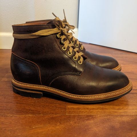View photo of Grant Stone Diesel Boot in C.F. Stead Dark Burgundy Classic Kudu