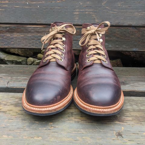 View photo of Grant Stone Diesel Boot in C.F. Stead Dark Burgundy Classic Kudu