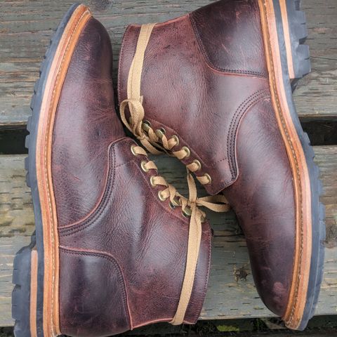 View photo of Grant Stone Diesel Boot in C.F. Stead Dark Burgundy Classic Kudu