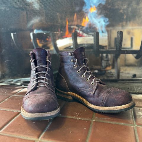 Truman Service Boot in C.F. Stead Black Burgundy Rambler