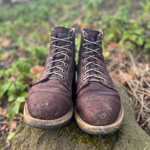 Truman Service Boot in C.F. Stead Black Burgundy Rambler