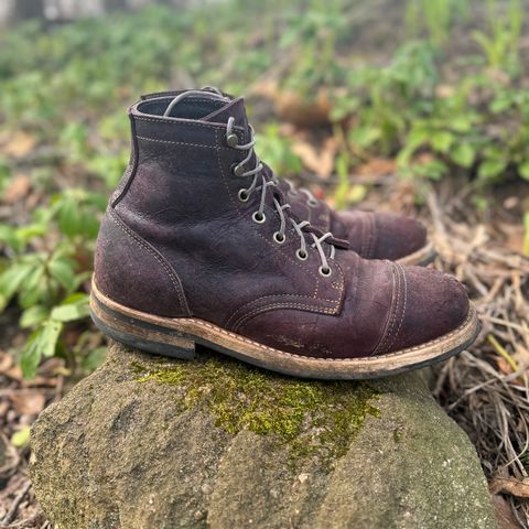 Truman Service Boot in C.F. Stead Black Burgundy Rambler