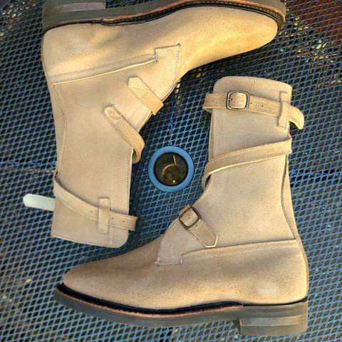 Dehner Tank Boot (Strap) in Tan Calfskin