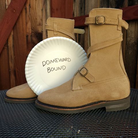 Dehner Tank Boot (Strap) in Tan Calfskin