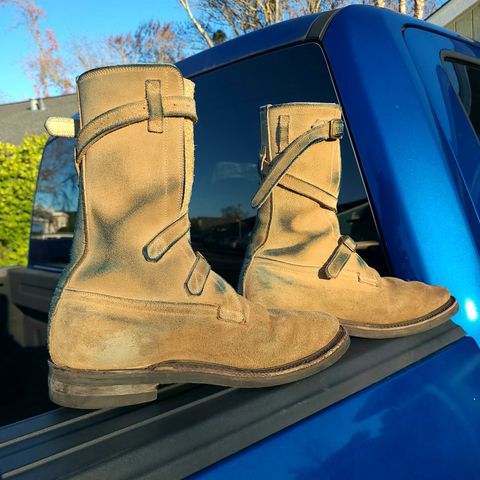 Dehner Tank Boot (Strap) in Tan Calfskin