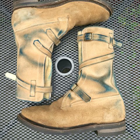 Dehner Tank Boot (Strap) in Tan Calfskin