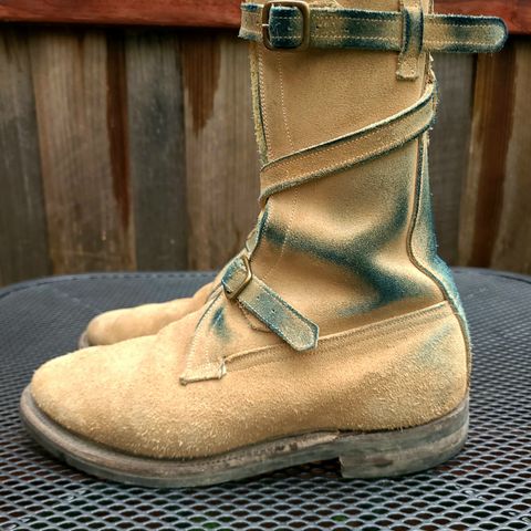 Dehner Tank Boot (Strap) in Tan Calfskin