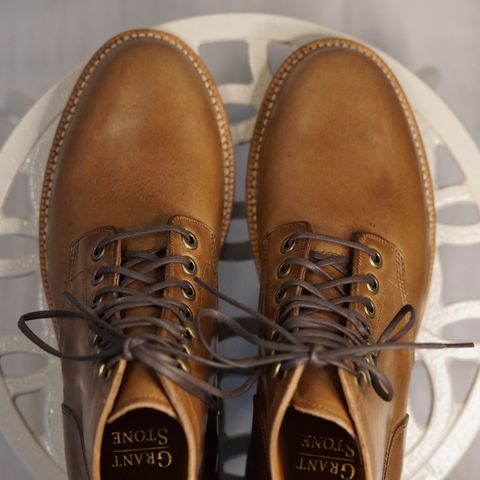 View photo of Grant Stone Nora Boot in Horween Dune Chromexcel