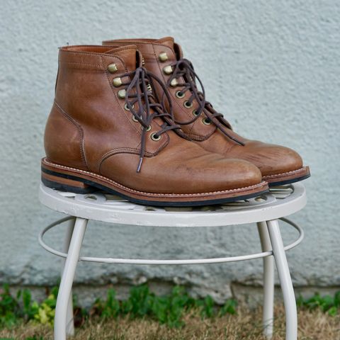 View photo of Grant Stone Nora Boot in Horween Dune Chromexcel