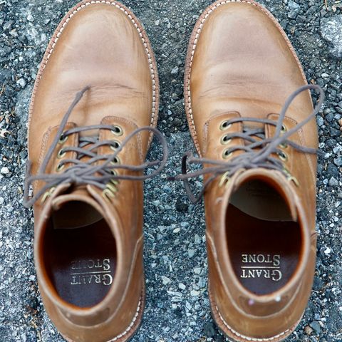 View photo of Grant Stone Nora Boot in Horween Dune Chromexcel