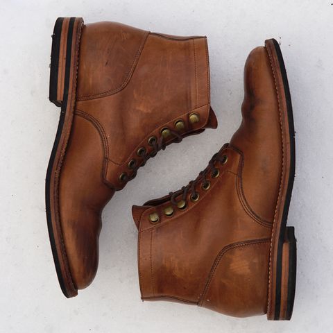 View photo of Grant Stone Nora Boot in Horween Dune Chromexcel