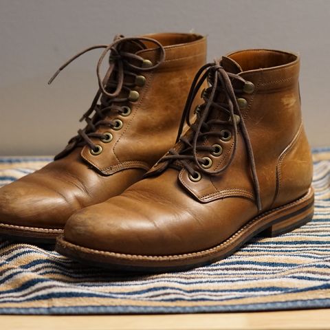 View photo of Grant Stone Nora Boot in Horween Dune Chromexcel