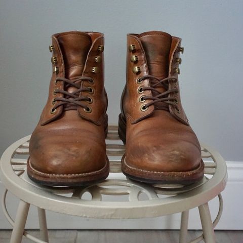 Grant Stone Nora Boot in Horween Dune Chromexcel