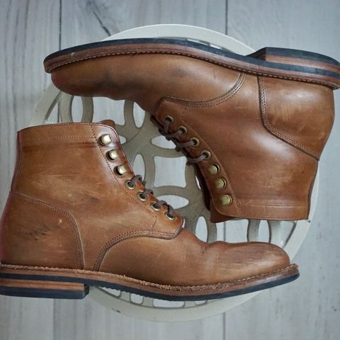 Grant Stone Nora Boot in Horween Dune Chromexcel