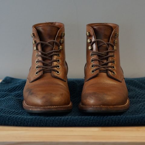 Grant Stone Nora Boot in Horween Dune Chromexcel