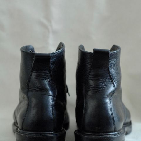 View photo of Unmarked All Purpose Boots in Cisne Black Vegetable-Tanned Bison