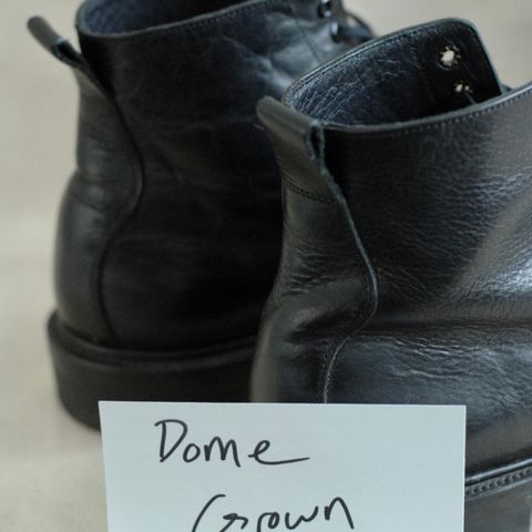 View photo of Unmarked All Purpose Boots in Cisne Black Vegetable-Tanned Bison