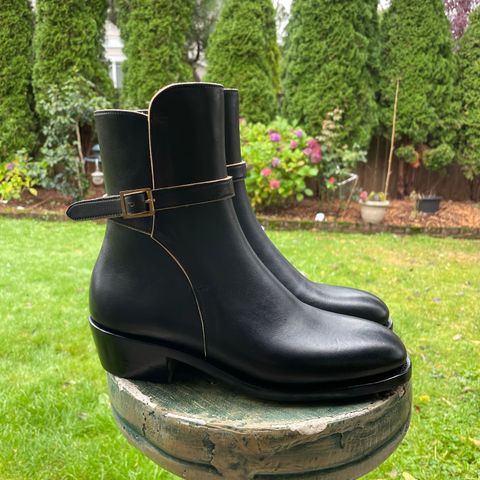 Benzein The Kai Jodhpur in Maryam Toscanello Horsebutt Overdyed Black