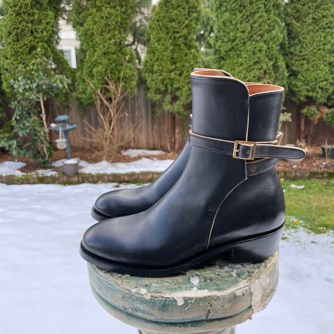 Benzein The Kai Jodhpur in Maryam Toscanello Horsebutt Overdyed Black