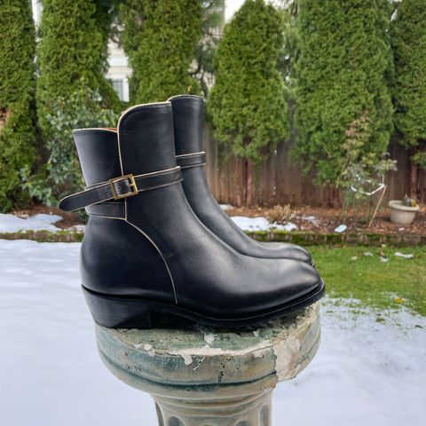 Benzein The Kai Jodhpur in Maryam Toscanello Horsebutt Overdyed Black