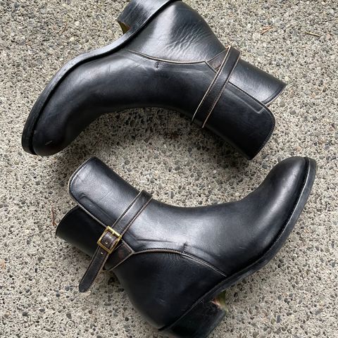 Benzein The Kai Jodhpur in Maryam Toscanello Horsebutt Overdyed Black